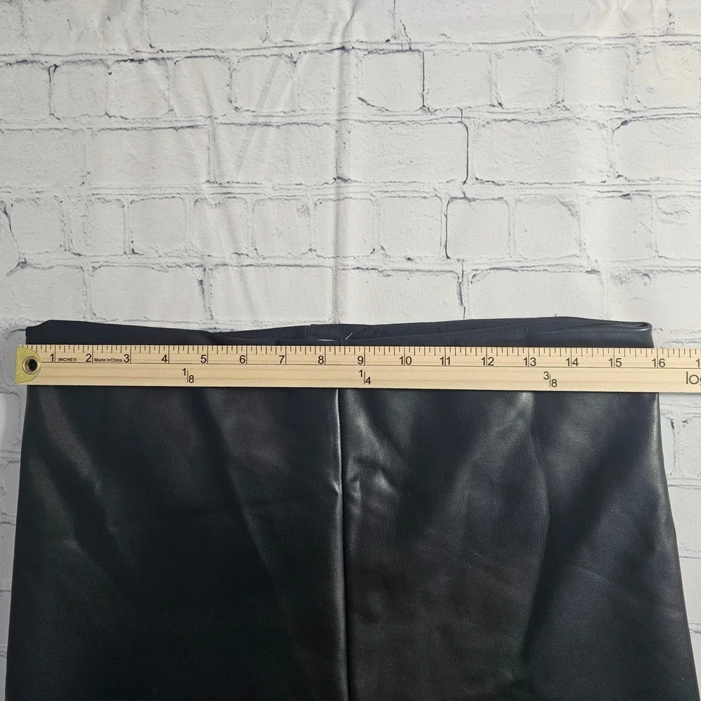 Seven7 Faux Leather‎ High Rise Leggings Black XL Stretch Pull On Pants